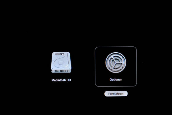 Die Hilfsprogramme finden Sie bei M1- und M2-Macs unter den «Optionen» Die Auswahl auf Macs mit M1-CPUs