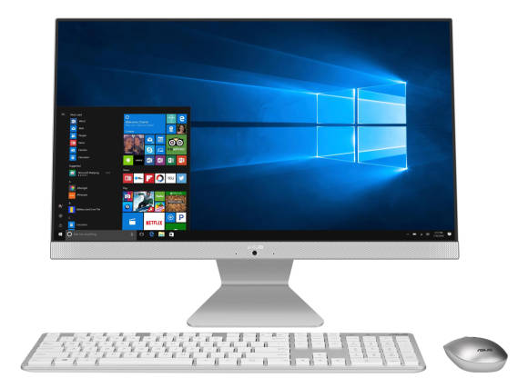 Der Asus All-in-One mit Bildschirm, Tastatur, Maus