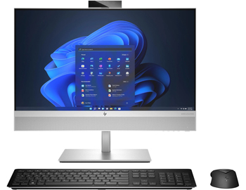 Der HP-All-in-One Elite One mit Maus und Tastatur