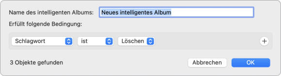 Erstellen eines intelligenten Albums