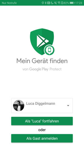 Die "Mein Gerät finden"-App für Android