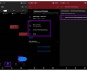 Drei Screenshots zeigen das Zuweisen von Räumen
