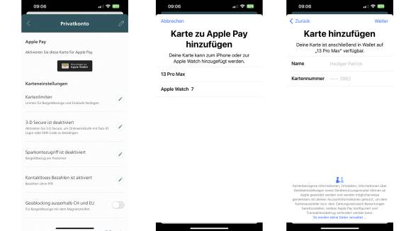 PoFi-Karte zu Apple Pay hinzufügen 