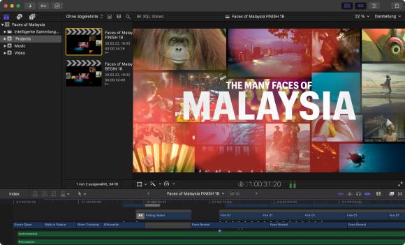 Screenshot von Final Cut Pro