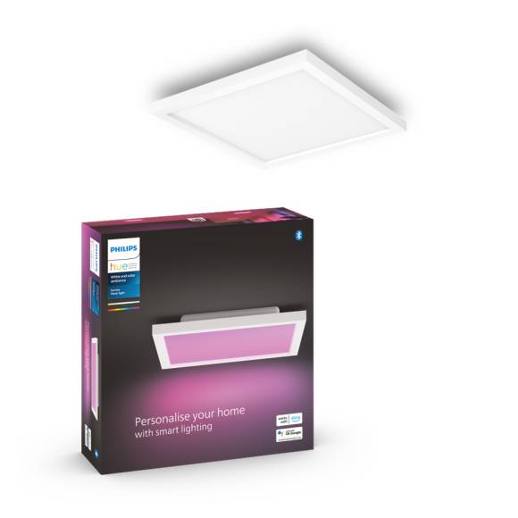 Philips Hue Sumiri, ein quadratisches Leuchtpanel, und die Verpackung