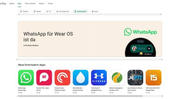 Screenshot von WhatsApp für Wear-OS im Play Store 