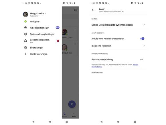 Teams-App für Android 