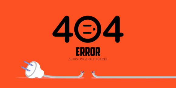 Eine 404-Fehlermeldung 
