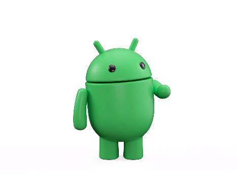3D-Variante des grünen Android-Maskottchens 