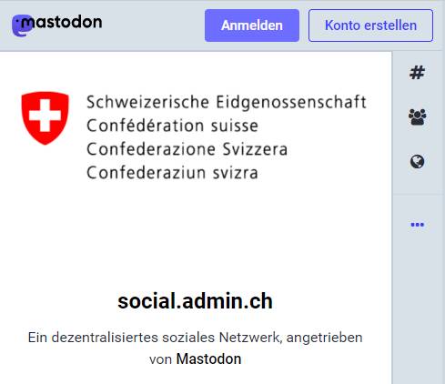 Screenshot Mastodon-Konto der Bundeskanzlei 