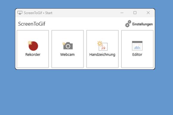 Screenshot des Screen-to-GIF-Fensters 