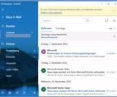 Windows Mail Screenshot zeigt die Info, dass es 2024 von Outlook ersetzt wird