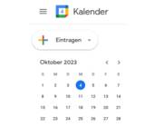 Google Kalender Logo und Monatskalender