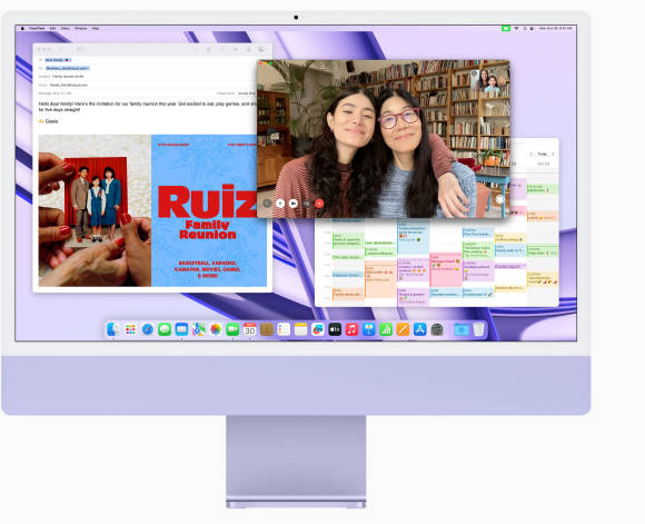 Einen solchen Computer muss man einfach gernhaben iMac mit mehreren offenen Fenstern