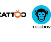 Die Logos von Zattoo und Teleboy