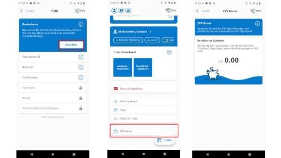 ZVV Bonus in der ZVV-App 