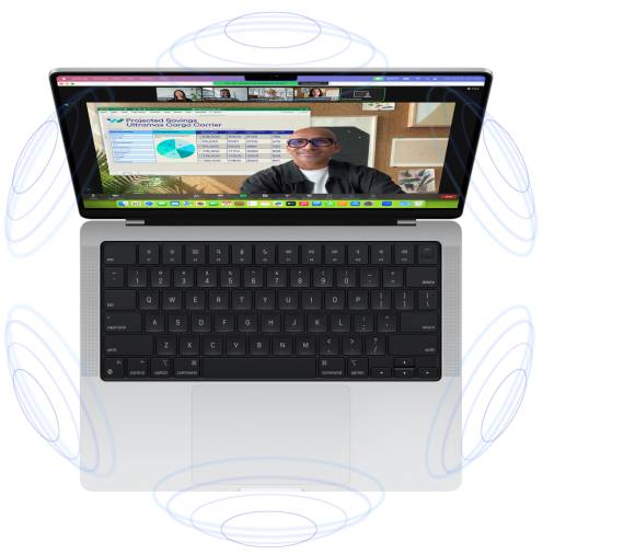 Die sechs Lautsprecher liefern in Anbetracht der Grösse einen hervorragenden Sound MacBook Pro mit sechs Lautsprechern