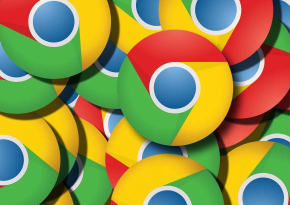 Symbolbild zeigt viele Chrome-Logos 