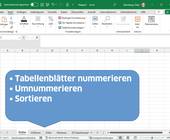 Excel-Arbeitsmappe mit nummerierten Tabellenblättern