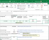 Die Excel-Tabelle mit den Formeln zur Berechnung