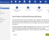 Die 2FA in GMX muss aktiviert werden