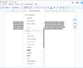 Ein Google-Docs Dokument und das geöffnete Schriften-Menü