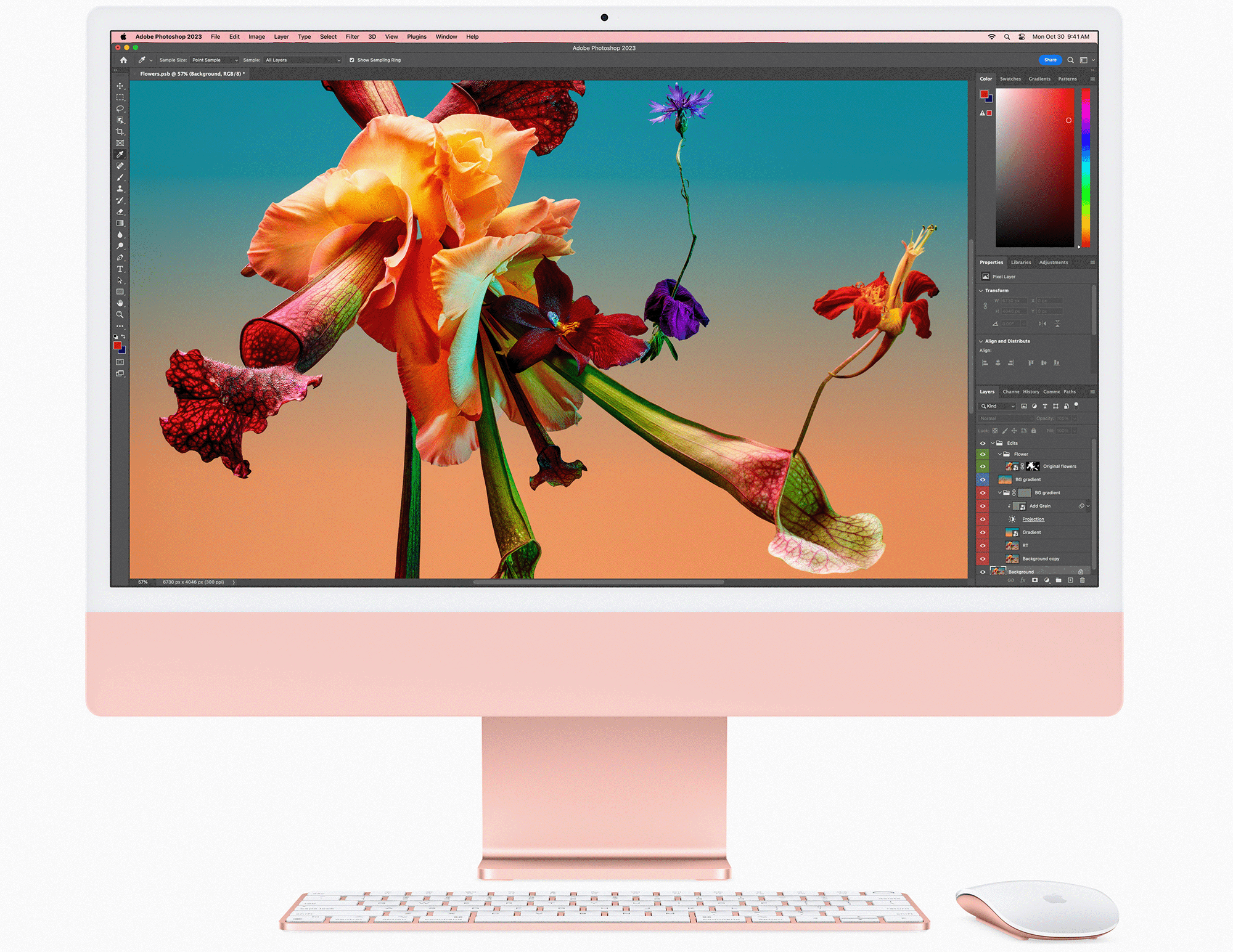 iMac mit Photoshop auf dem Display