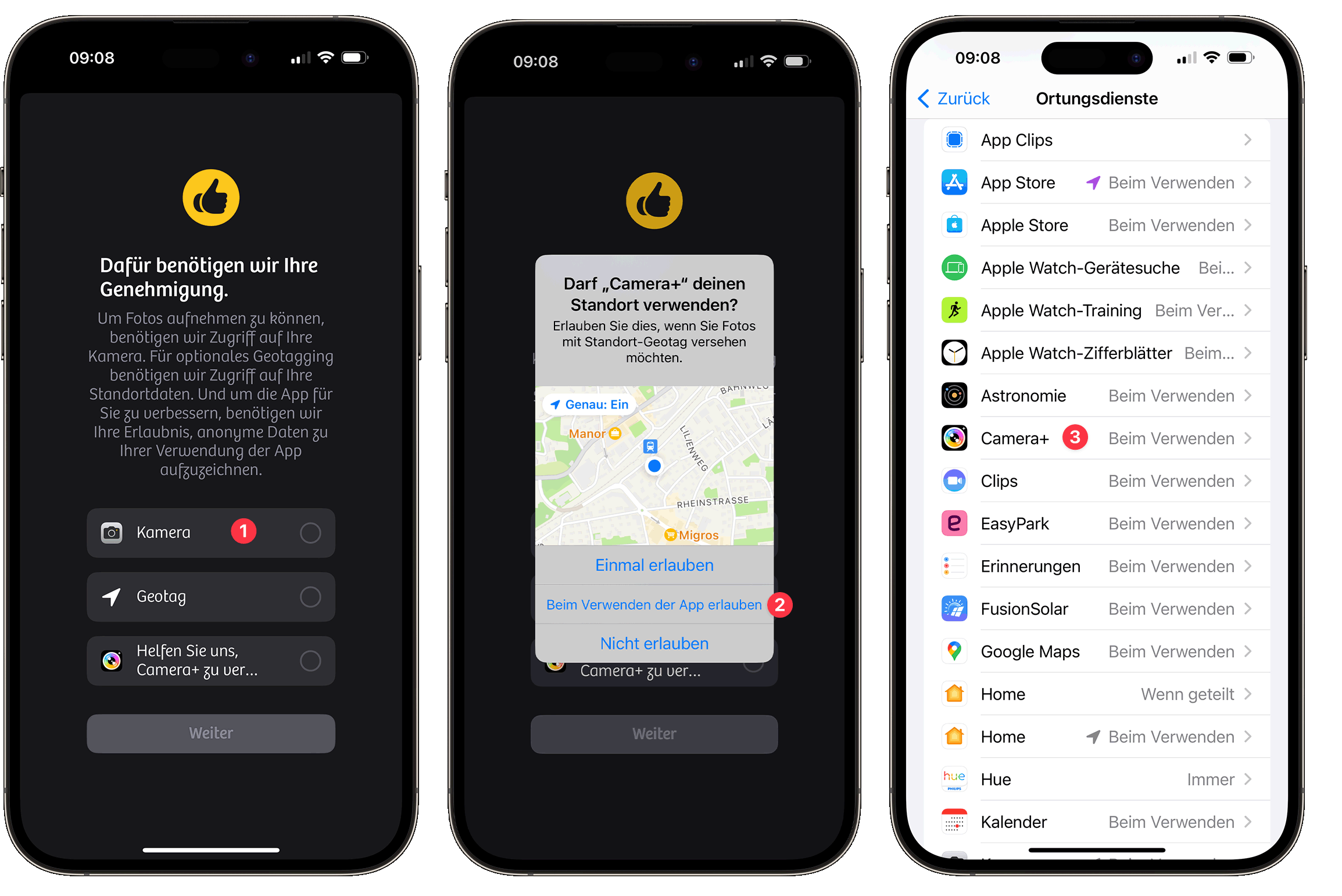 Zugriff auf GPS erlauben