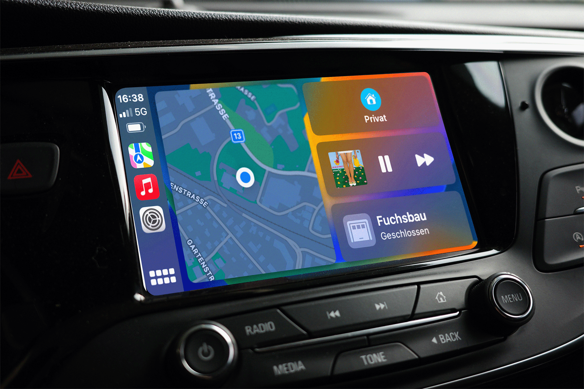 CarPlay-Display in einem Auto 