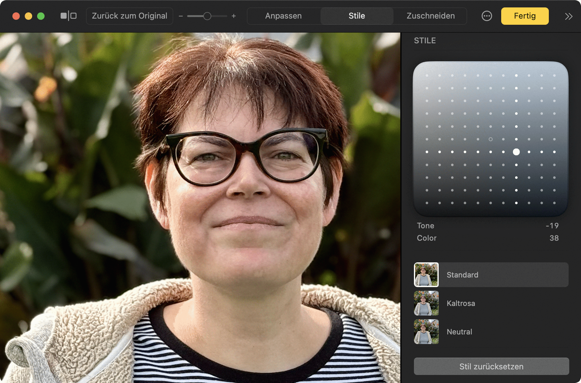 Die neuen Funktionen zur Farbgebung lassen sich auch in der Fotos-App unter macOS 15 ‹Sequoia› ändern oder zurücknehmen