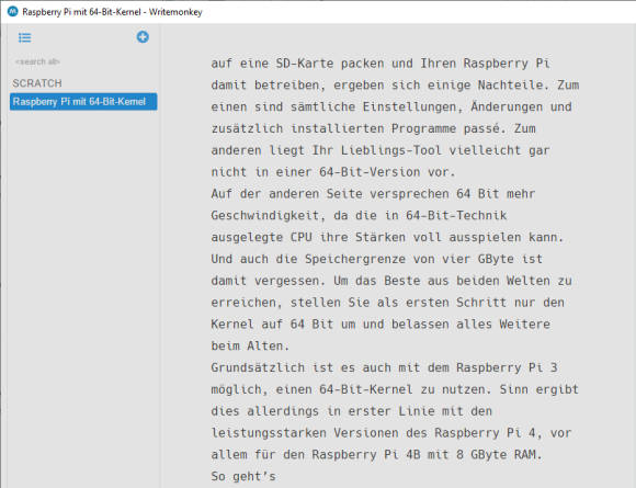 Bild 7: Writemonkey ist eine spartanische Textverarbeitung mit interessanten Funktionen wie einem Timer