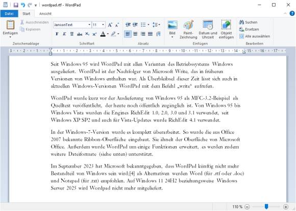 Bild 11: Wer will, kann WordPad auf einem Rechner nachinstallieren, auf dem das Tool nicht mehr vorhanden ist