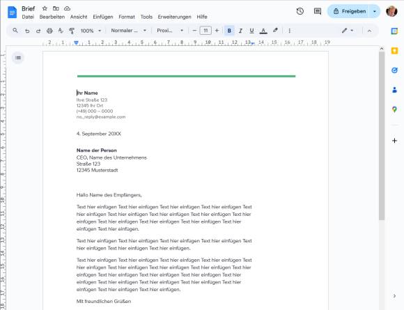 Bild 9: Google Docs läuft im Browser, bringt viele Funktionen mit und benötigt lediglich ein Google-Konto
