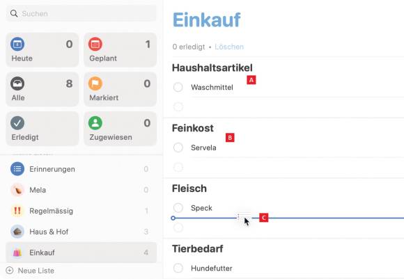 Bild 2: Wenn die Kategorisierung einmal nicht funktioniert, weisen Sie den Artikel einmalig der richtigen Abteilung zu