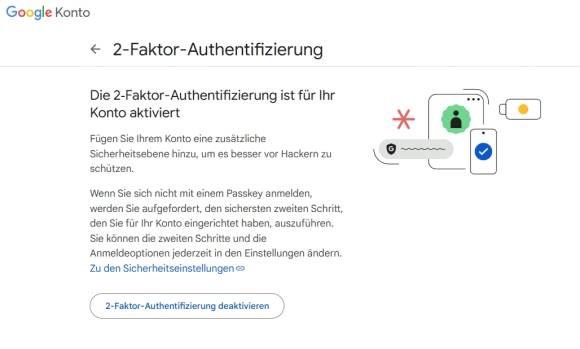 Bild 6: Der Google-Konto-Schutz bietet viele 2FA-Optionen: entweder per Telefonnummer, per QR-Code für die Authenticator-App oder per Angabe eines mobilen Geräts