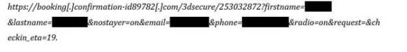 Phishing-Domain im Rahmen des Booking.com-Phishings
