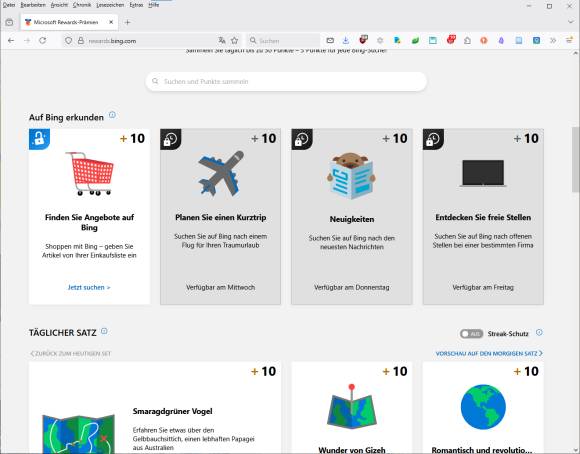 Bild 4: Wer über 1000 Microsoft-Rewards-Punkte verfügt, kann damit für ein Jahr Security-Updates für Windows 10 «kaufen»
