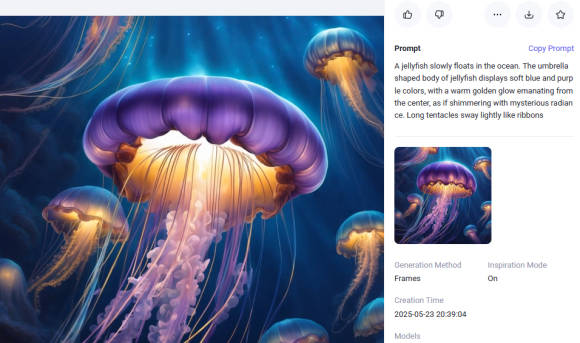 Bild 3: Aus dem Bild einer Qualle und einem Prompt generiert Wan ein passendes Video