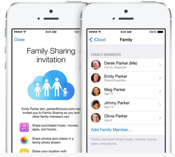 iOS 8 Family Sharing 