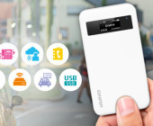 Der NAS-Hersteller Qnap präsentiert mit dem QGenie einen vollwertigen NAS im Smartphone-Format. Dank integriertem Akku und WLAN-Modul ist das NAS auch als Ladestation oder mobiler Router einsetzbar.
