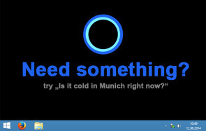 Desktop-PCs mit Windows 9 könnten sich bald auch über den Sprachassistenten Cortana steuern lassen. Derzeit testet Microsoft die Tauglichkeit der intelligenten Sprachsteuerung. 