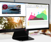 Angenehmes Arbeiten auf einem Ultrawide-Bildschirm ohne abfallende Farbbrillianz: Dies verspricht LG mit seinen neuen, konvexen 21:9-Monitor LG 34UC97 im 34-Zoll-Format.