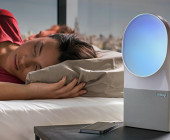 Das Schlaf-System von Withings misst individuelle Schlafzyklen, ermittelt den besten Weckzeitpunkt und simuliert Sonnenaufgang- und untergang für besseres Einschlafen und Aufwachen.