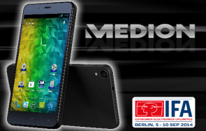 Auf der IFA 2014 zeigt Medion sein erstes Android-Smartphone mit acht CPU-Kernen.  Das Medion Life P5004 kommt mit Android 4.4, HD-Display und einer Kamera mit 8 Megapixel. 