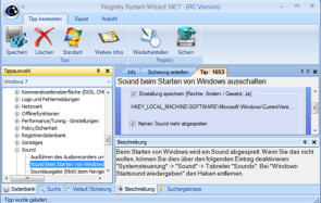 Änderungen in der Windows-Registry lassen sich nur mühsam über den Registrierungs-Editor rückkängig machen. Registry System Wizard.NET hat einen eigenen Verlauf, der das per Mausklick erledigt. 
