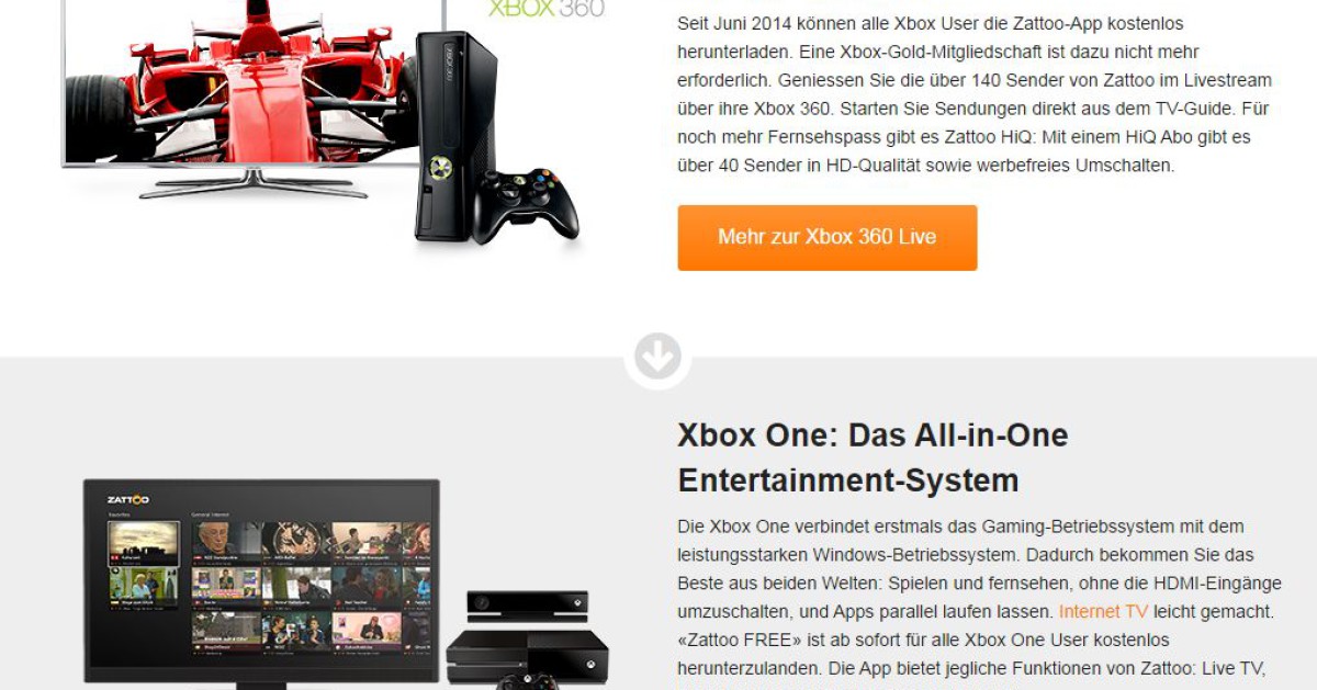 Zattoo Auf Xbox One Verfugbar Onlinepc Ch
