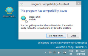 Windows 10 und das alternative Startmenü Classic Shell vertragen sich aufgrund angeblicher Kompatibilitätsprobleme nicht mehr. Mit einem einfachen Trick gelingt die Installation dennoch. 
