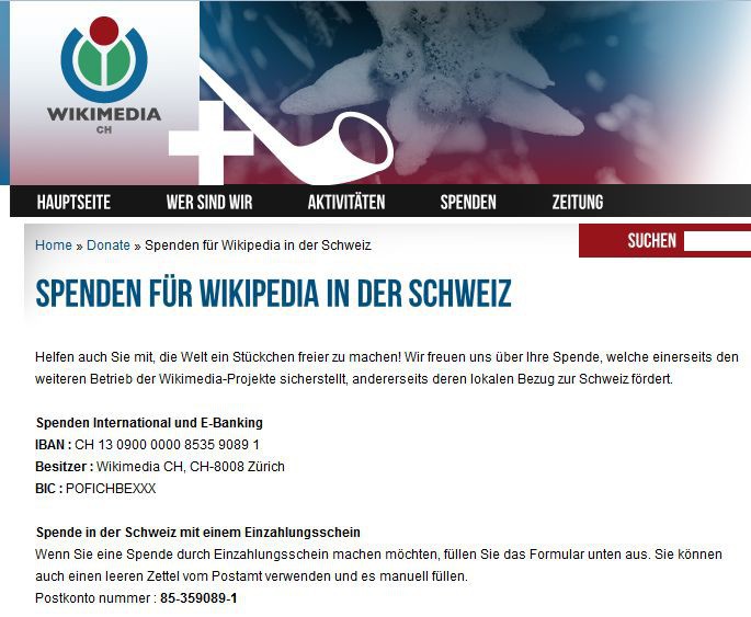 WIKIPEDIA SCHWEIZ SPENDEN visual data 2