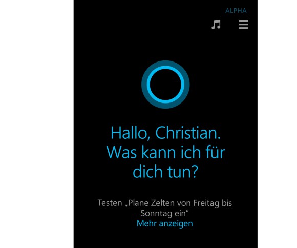 Die Microsoft-Sprachassistentin Cortana 