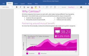 Microsoft Office WIndows 10 Word App 